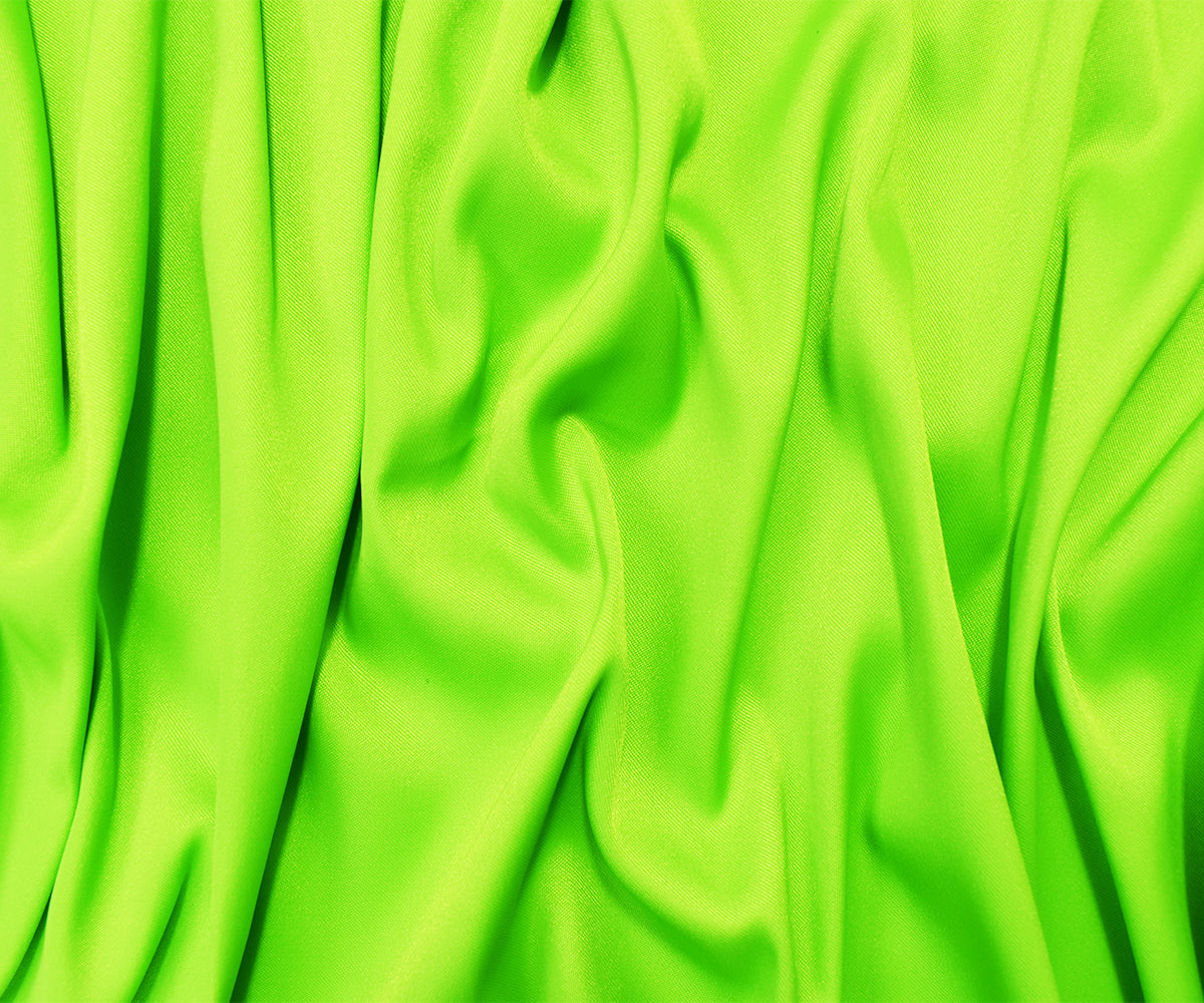 Bright Green Poly Stretch Spandex Lamour Solid Satin Woven Fabric