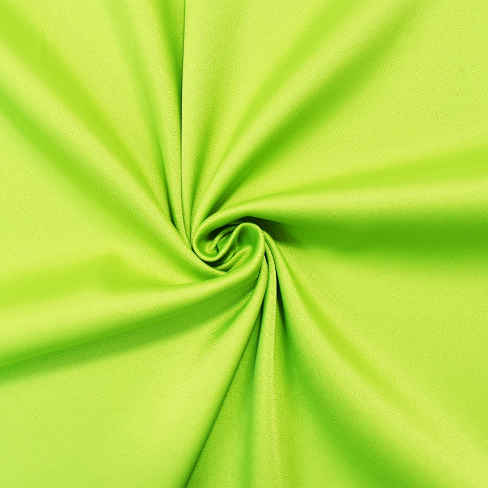 Light Chartreuse Green Poly Stretch Spandex Lamour Solid Satin Woven Fabric