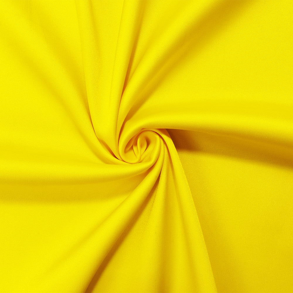 Yellow Poly Stretch Spandex Lamour Solid Satin Woven Fabric