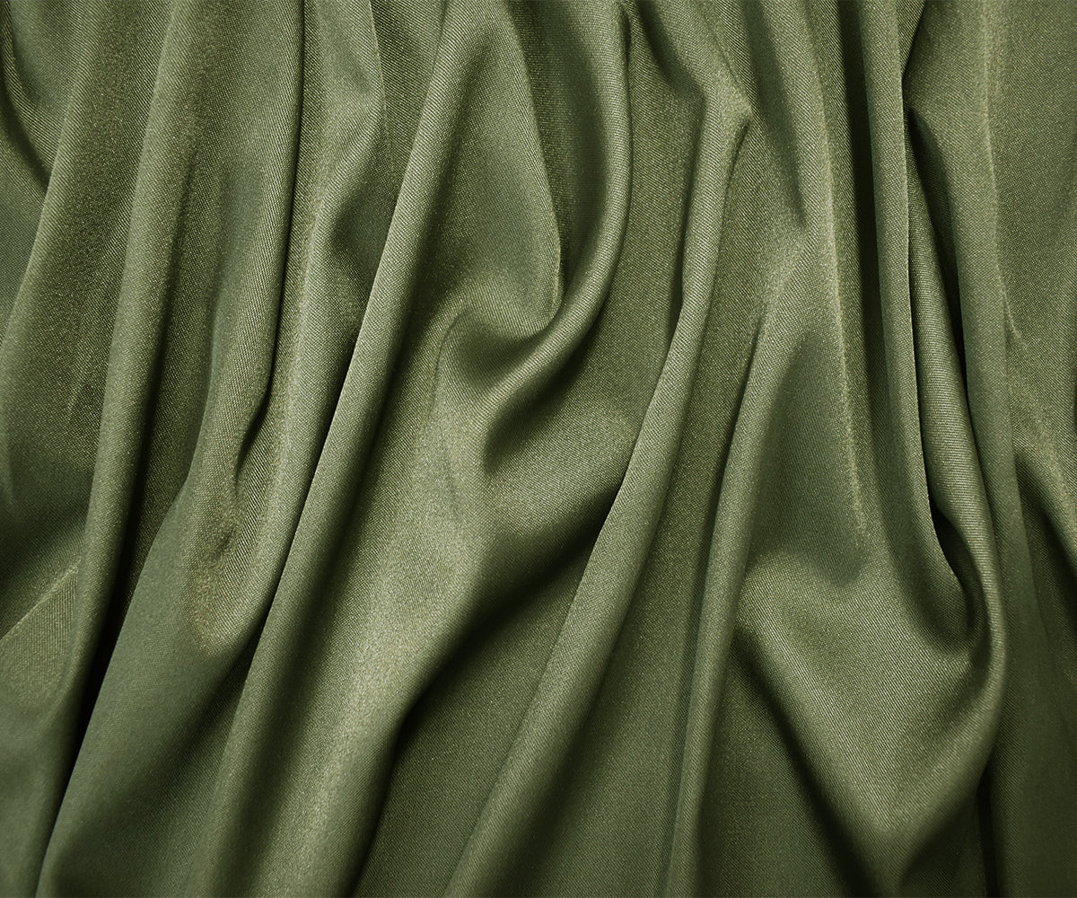 Deep Green Poly Stretch Spandex Lamour Solid Satin Woven Fabric