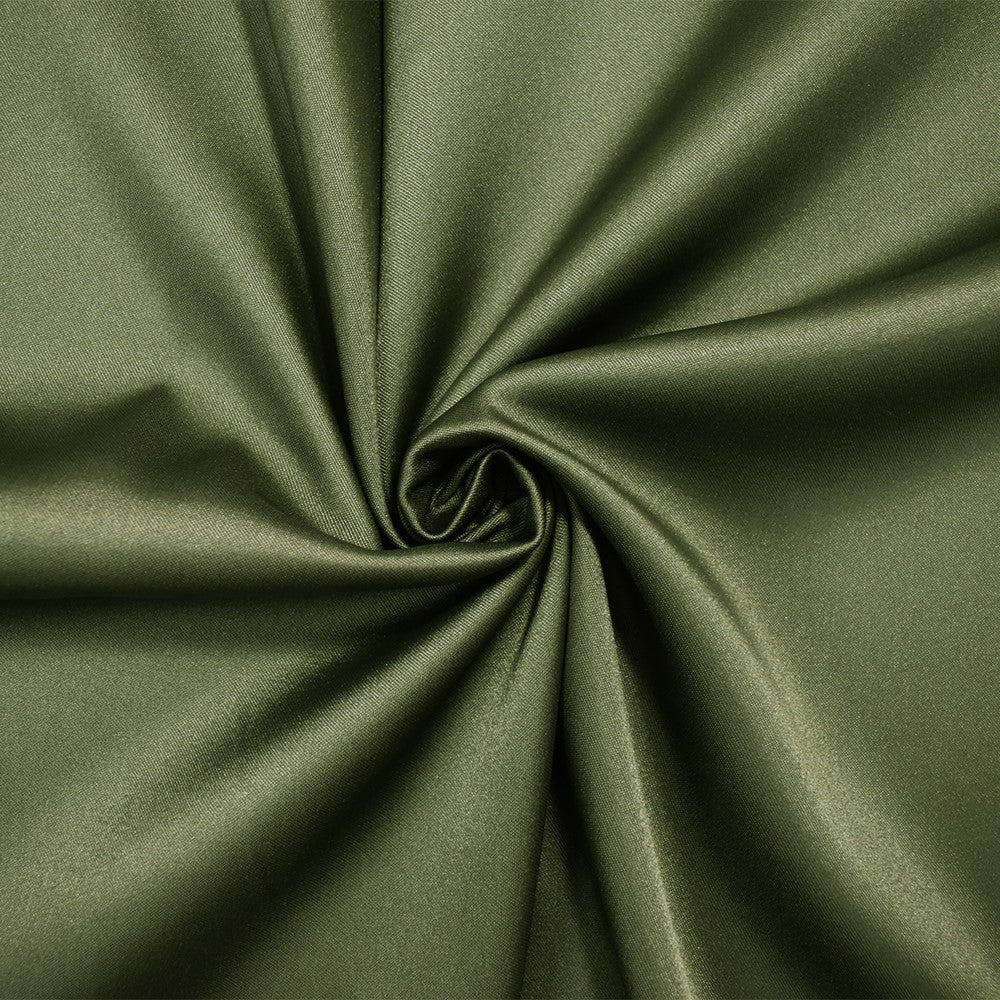 Deep Green Poly Stretch Spandex Lamour Solid Satin Woven Fabric
