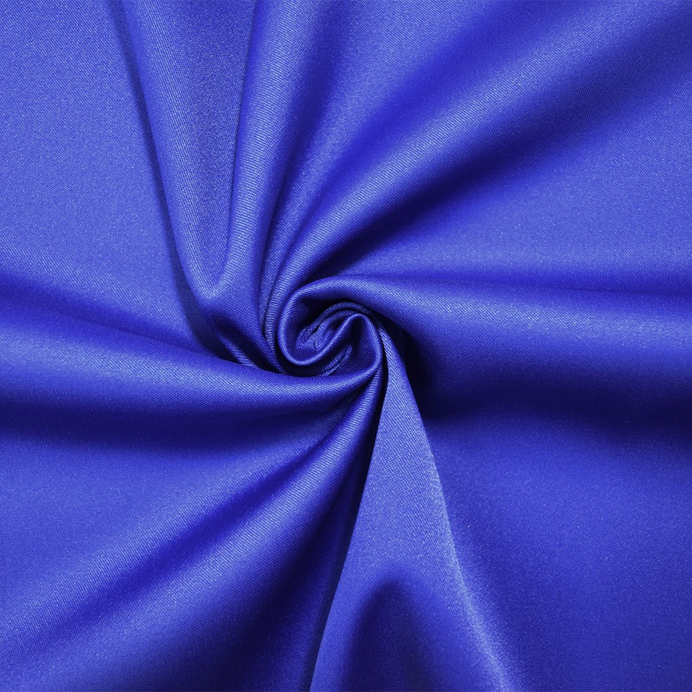 Dark Blue Poly Stretch Spandex Lamour Solid Satin Woven Fabric