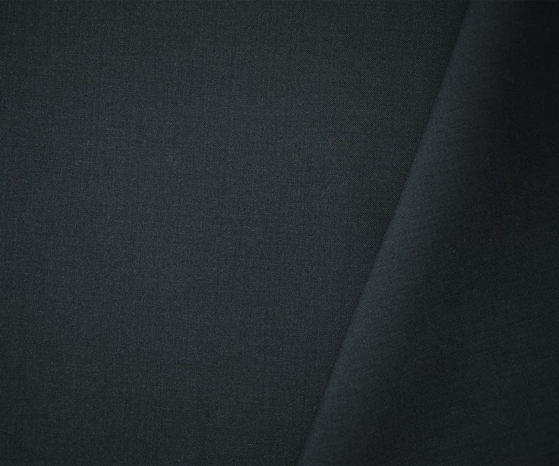 Blue Wool Poly Solid Woven Shirting Fabric