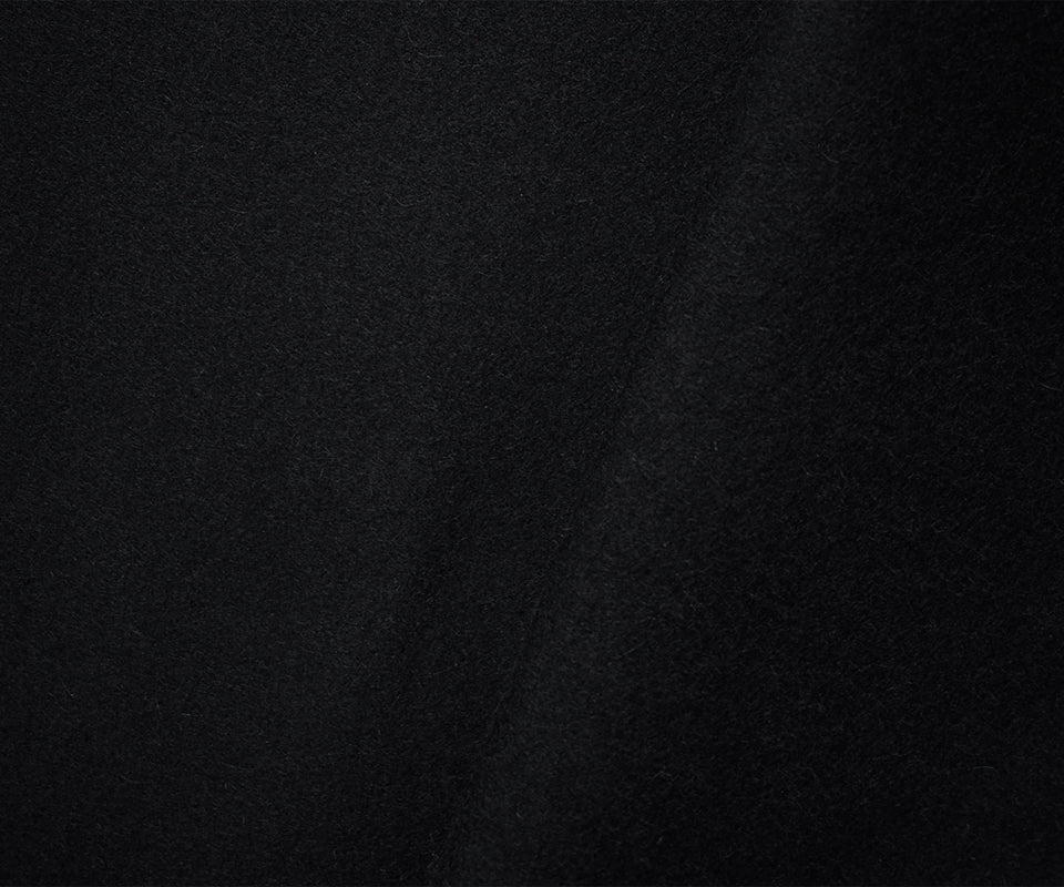 Black Boiled Wool Poly Solid Woven Coating Fabric