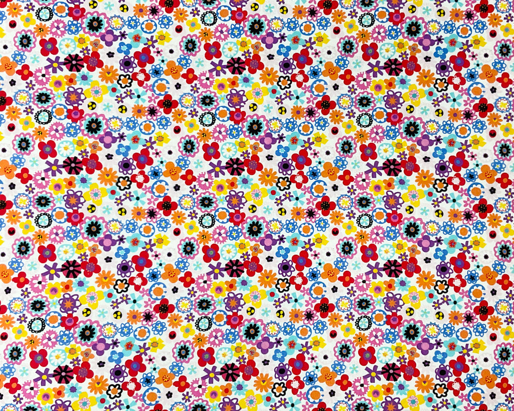 White Cotton Dashwood Studio Floral Printed Quilting Woven Fabric