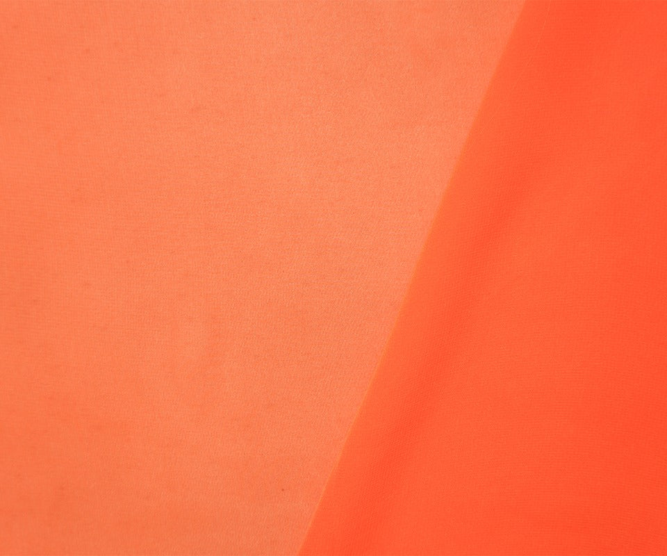 Orange Silk Solid Chiffon Woven Fabric