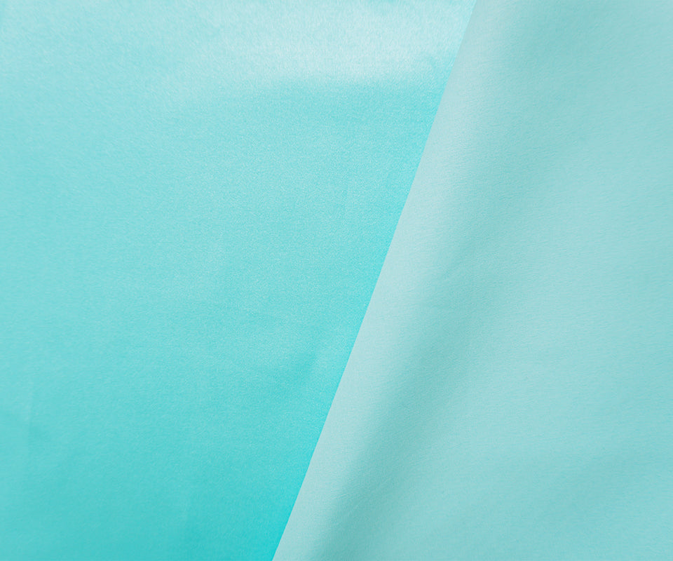 Blue Silk Solid Satin Woven Fabric