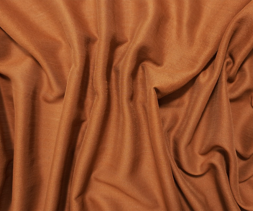 Brown Silk Solid Chiffon Woven Fabric
