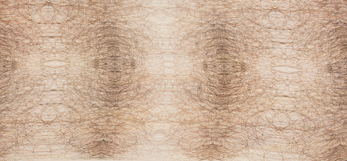 Beige Silk Abstract Printed Chiffon Woven Fabric