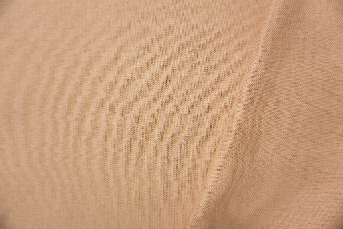 Tan Beige Washed Rayon Linen Solid Reorderable Woven Fabric