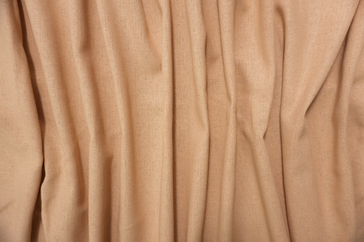 Tan Beige Washed Rayon Linen Solid Reorderable Woven Fabric
