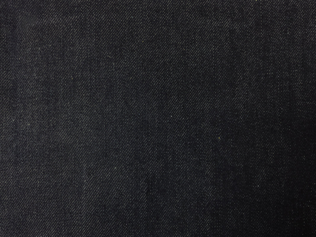 Dark Navy Blue 12 oz. Cotton Japanese Selvedge Twill Denim Woven Fabric