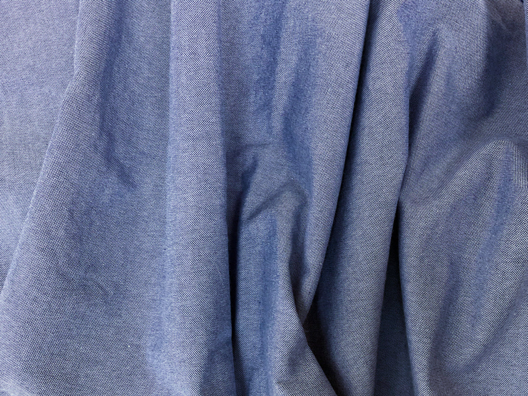 Blue 5 oz. Cotton Brushed Face Japanese Selvedge Chambray Fabric