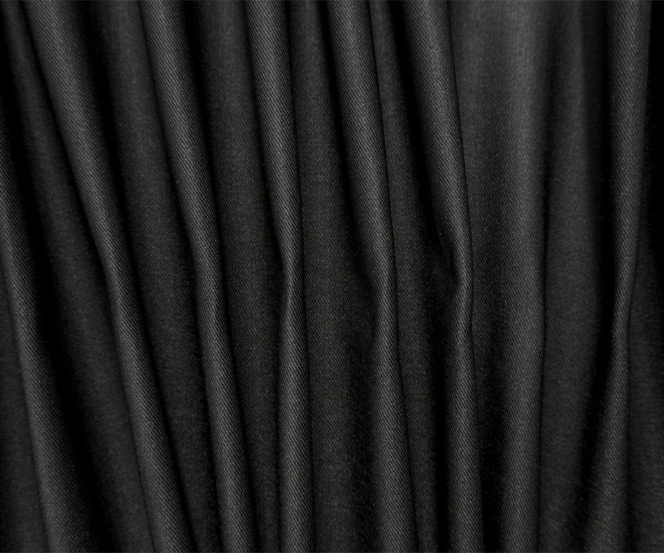 Black 9.25 oz. Candiani Organic Cotton Stretch Twill Denim Fabric