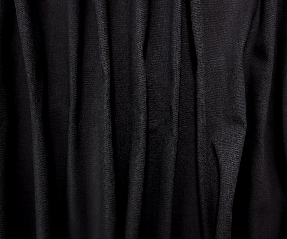 Black 9.5 oz. Cotton Blend Stretch Denim Twill Woven Fabric