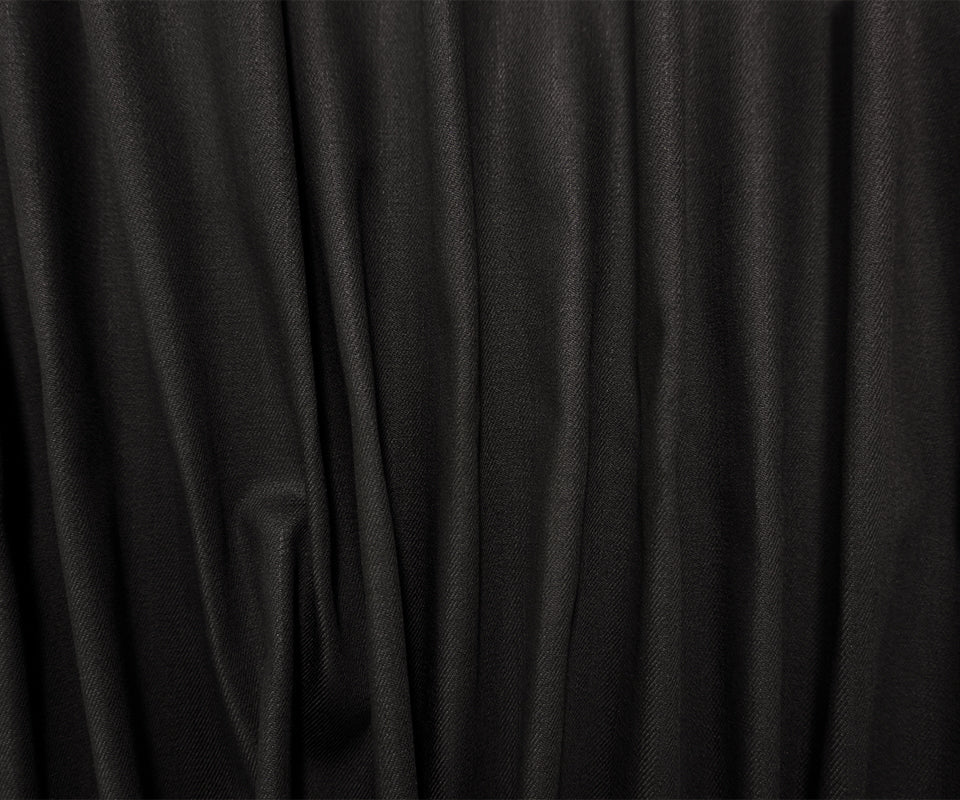 Deep Black 10 oz. Cotton Blend Twill Woven Denim Fabric