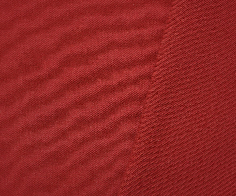Red Cotton Solid Canvas Woven Fabric