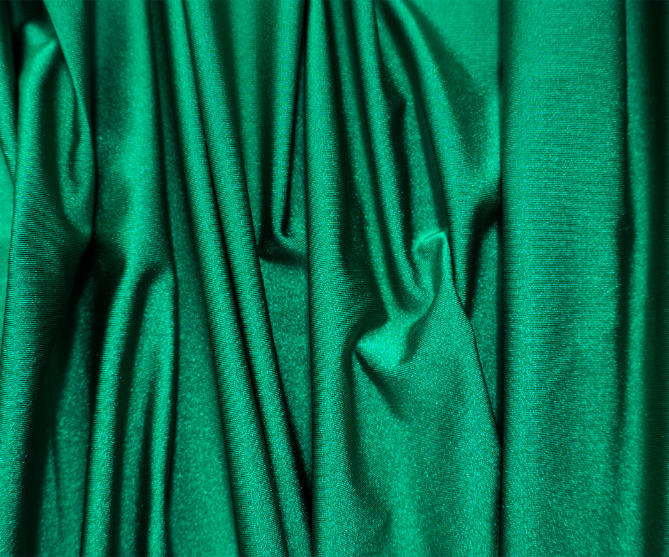 Green Nylon Spandex Performance Solid Knit Fabric