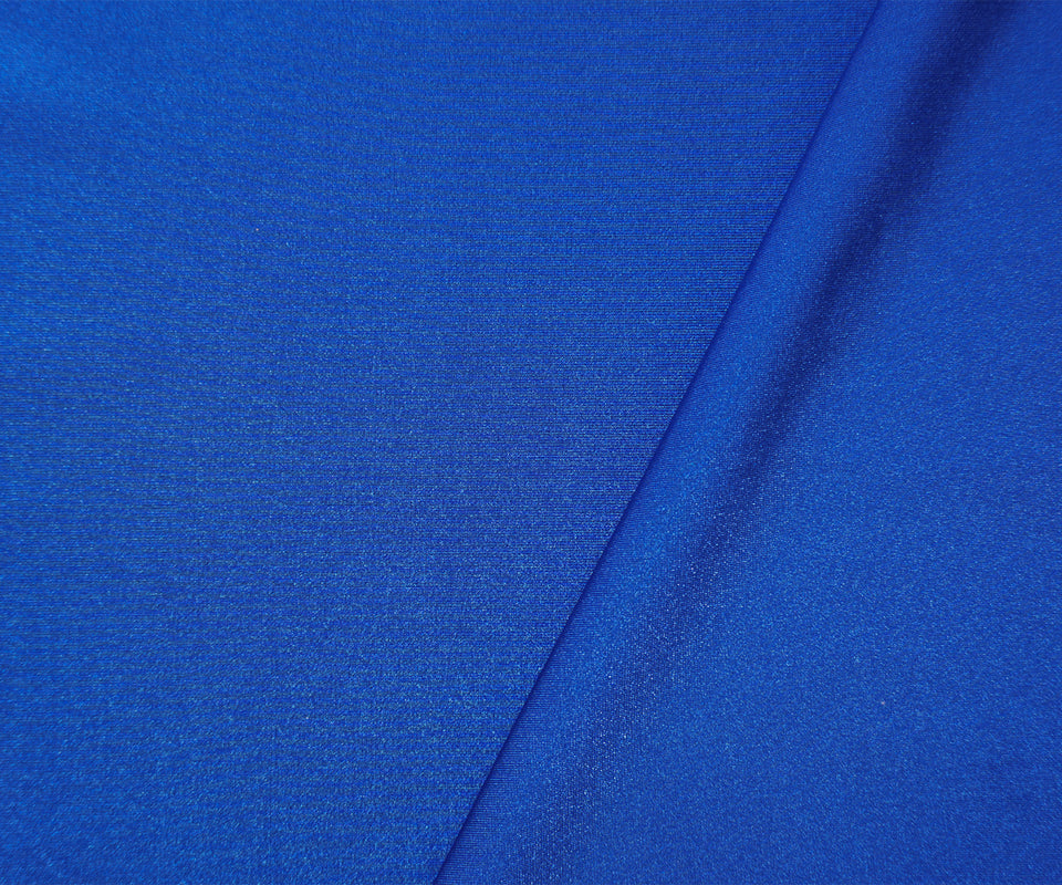 Blue Nylon Spandex Performance Solid Knit Fabric