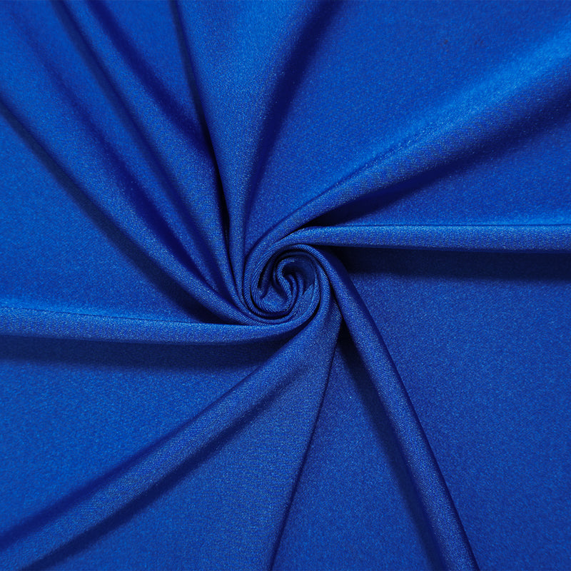 Blue Nylon Spandex Performance Solid Knit Fabric