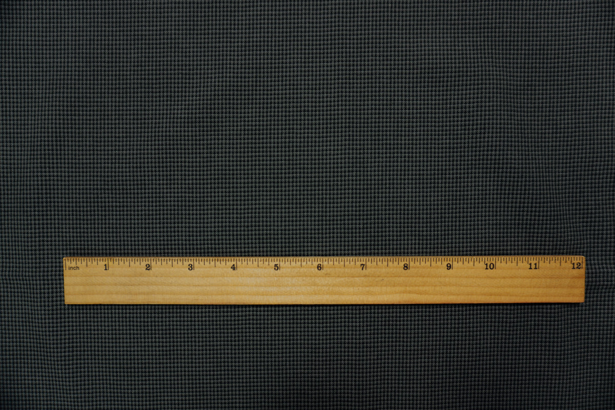 Black-Gray Cotton Micro Check Woven Fabric