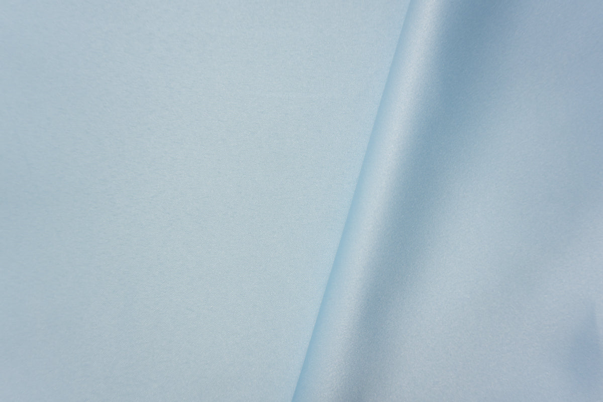 Light Blue Poly Solid Matte Satin Woven Fabric