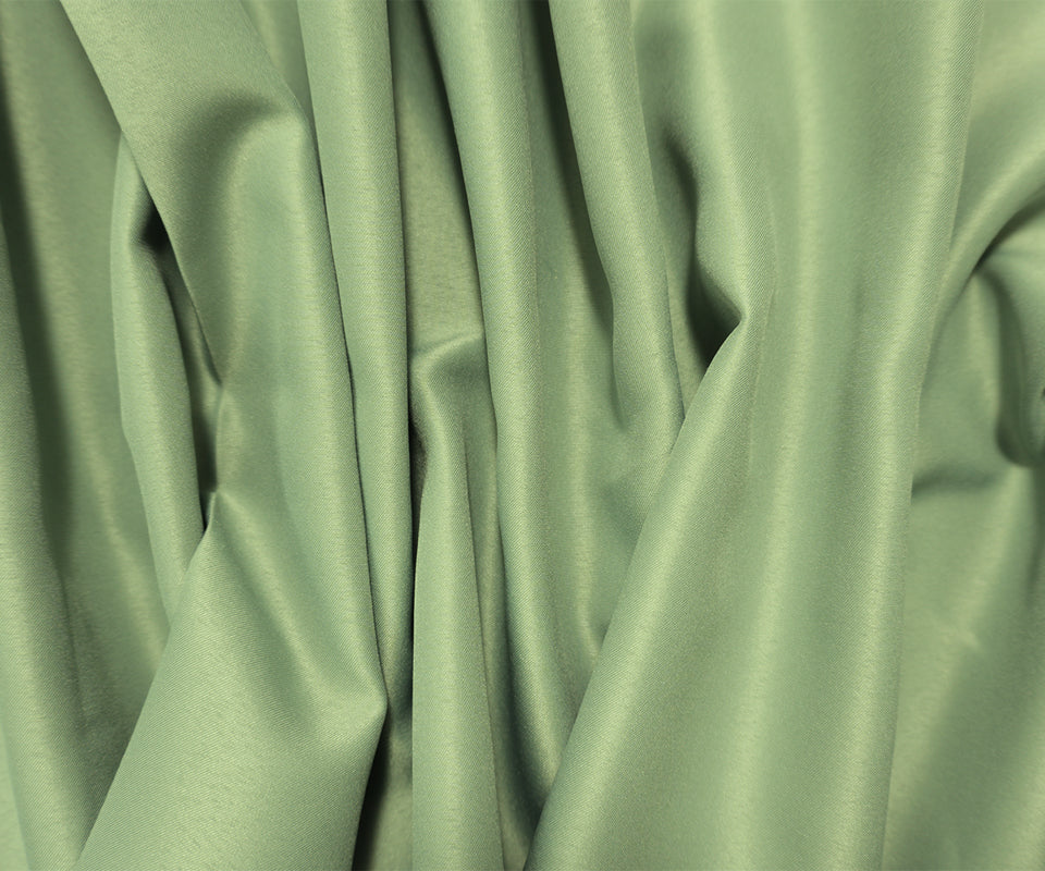 Sage Green Poly Matte Satin Woven Fabric