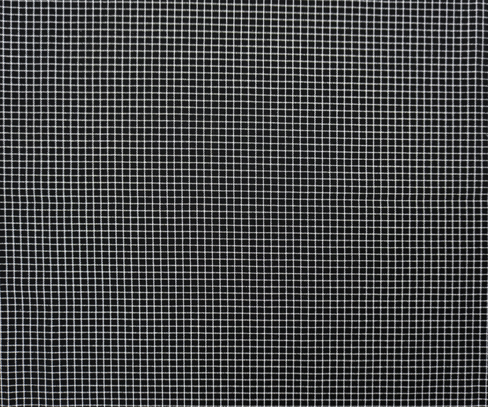 Black-White Rayon Cotton Stretch Check Twill Woven Fabric