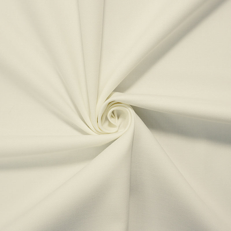 Light Ivory Cotton Stretch Solid Canvas Woven Fabric