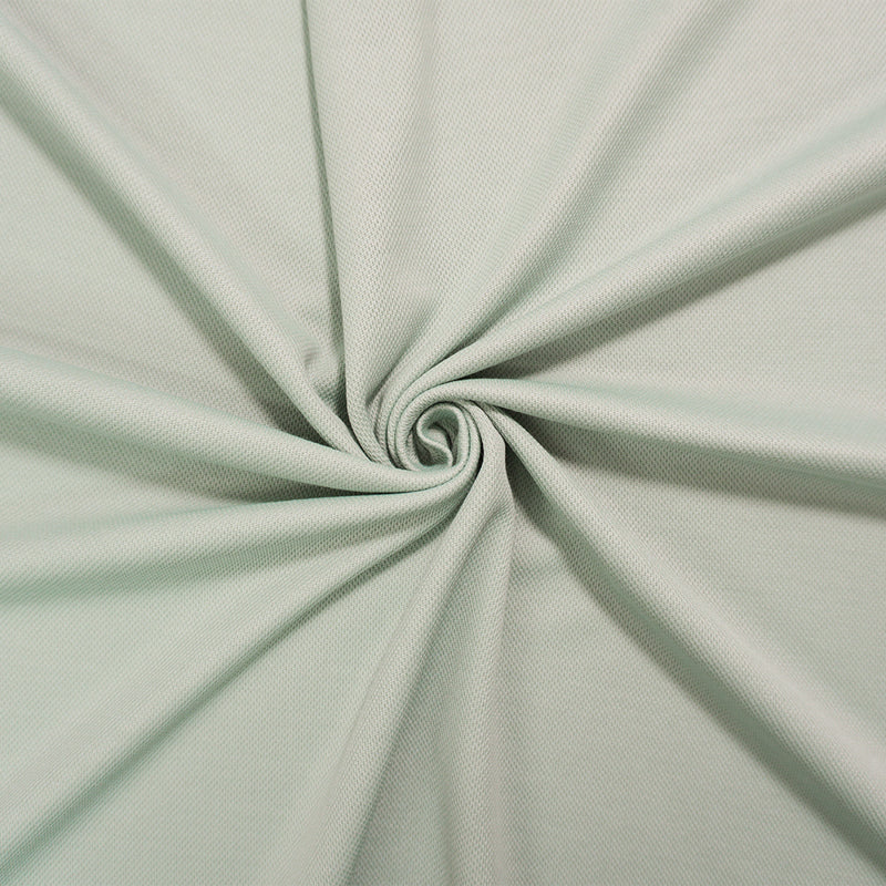 Light Blue Poly Cotton Spandex Stretch Pique Knit Fabric