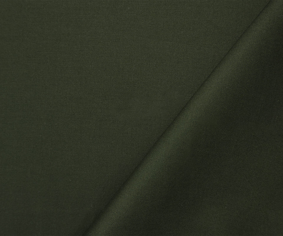 Green Cotton Spandex Stretch Solid Broadcloth Woven Fabric