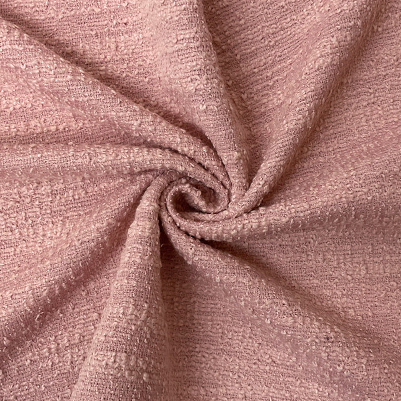 Pink Poly Texture Boucle Novelty Knit Fabric