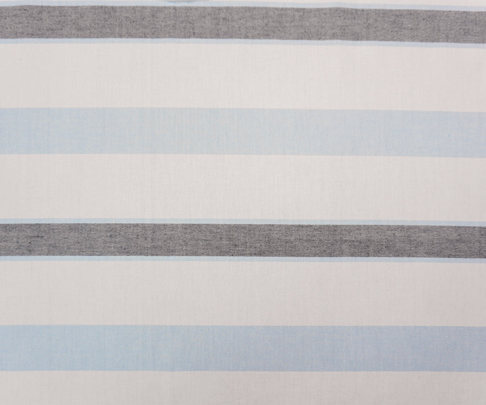 White-Blue Famous Maker Cotton Stripe Oxford Woven Fabric