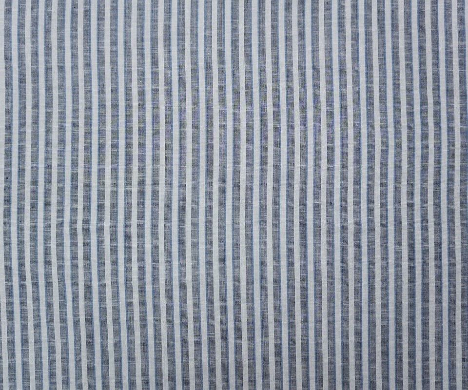 Navy-Blue Famous Maker Rayon Blend Stripe Woven Fabric