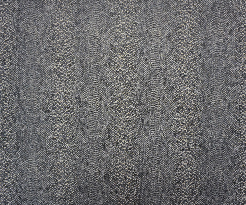 Gray Designer Poly Blend Reptile Double Brush Jersey Knit Fabric