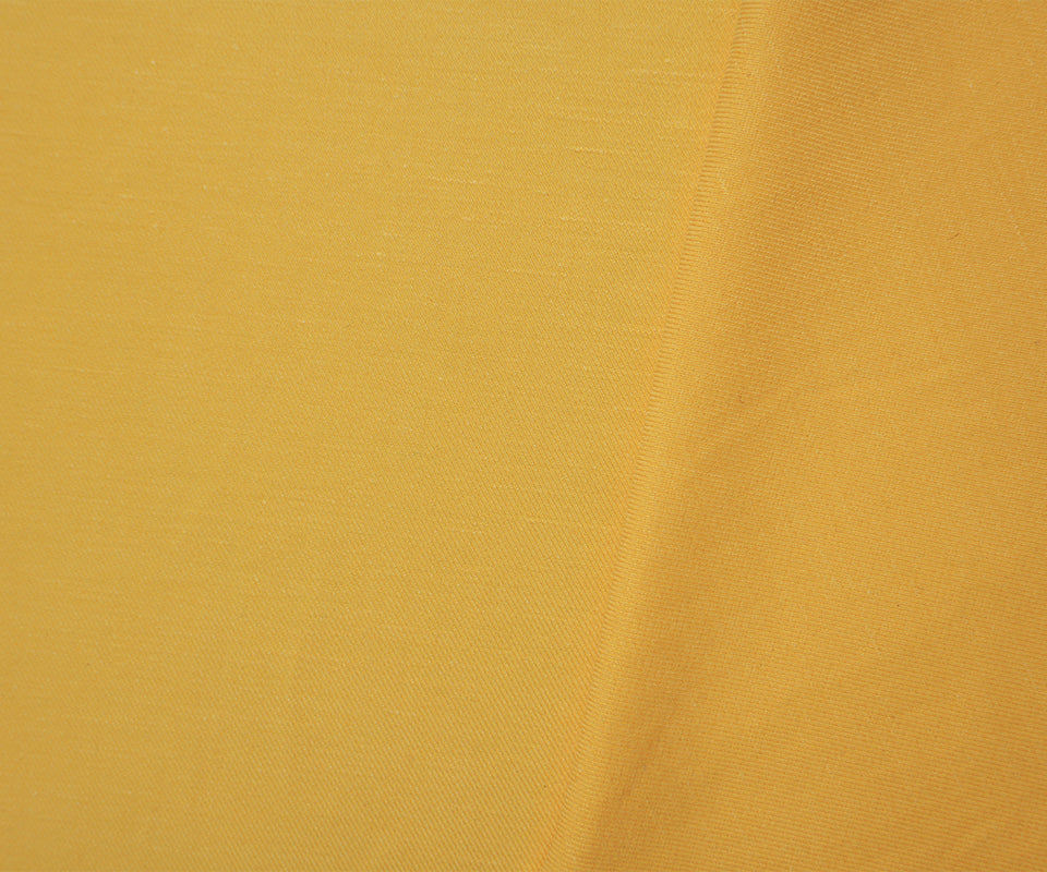Yellow Famous Designer Tencel Linen Cotton Solid Twill Woven Fabric