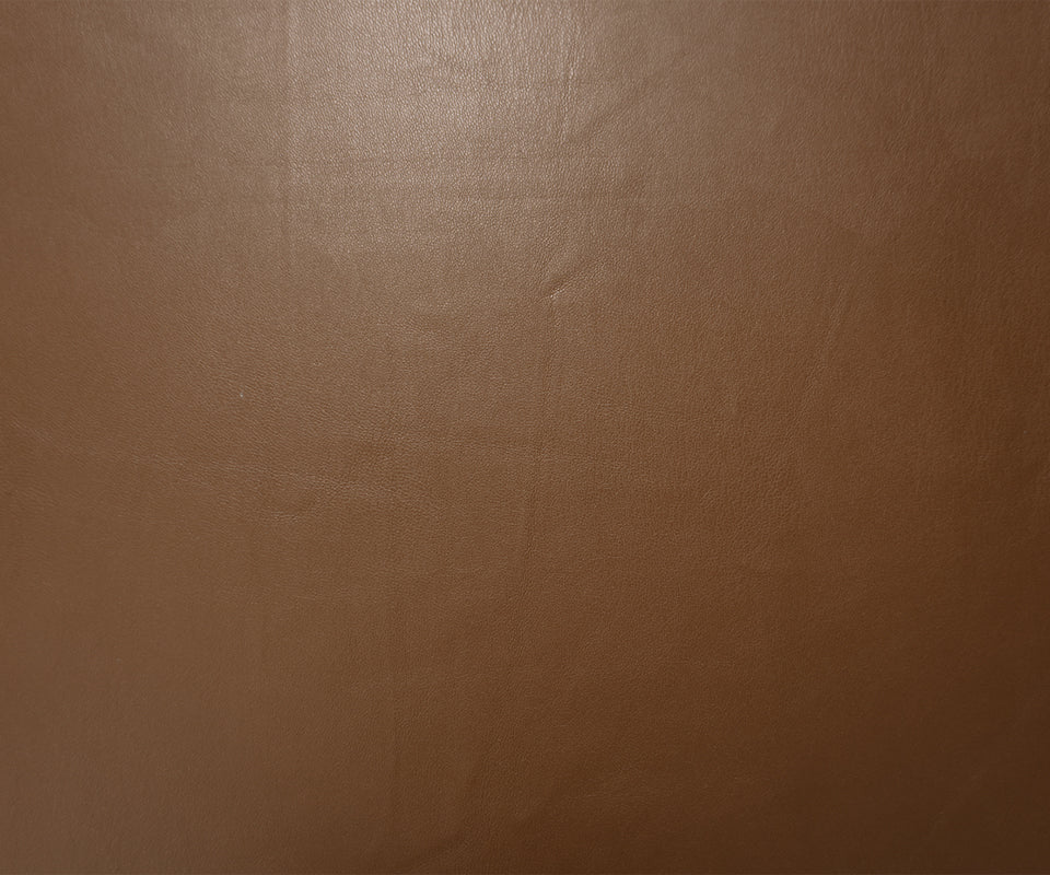 Brown Famous Designer PU Faux Leather Knit Fabric