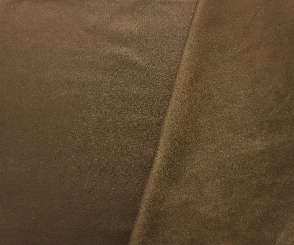 Deep Brown Designer Poly Spandex Solid Microsuede Knit Fabric