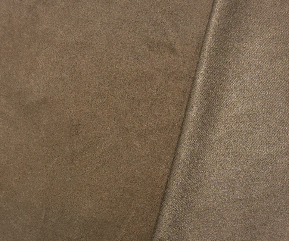 Brown Famous Designer Poly Spandex Solid Microsuede Knit Fabric