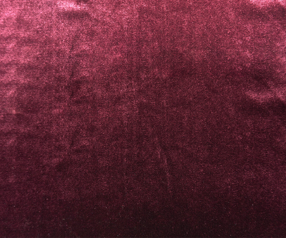 Red Famous Designer Poly Nylon Spandex Solid Velvet Knit Fabric