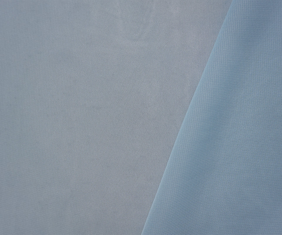 Dusty Blue Polyester Chiffon Woven Fabric