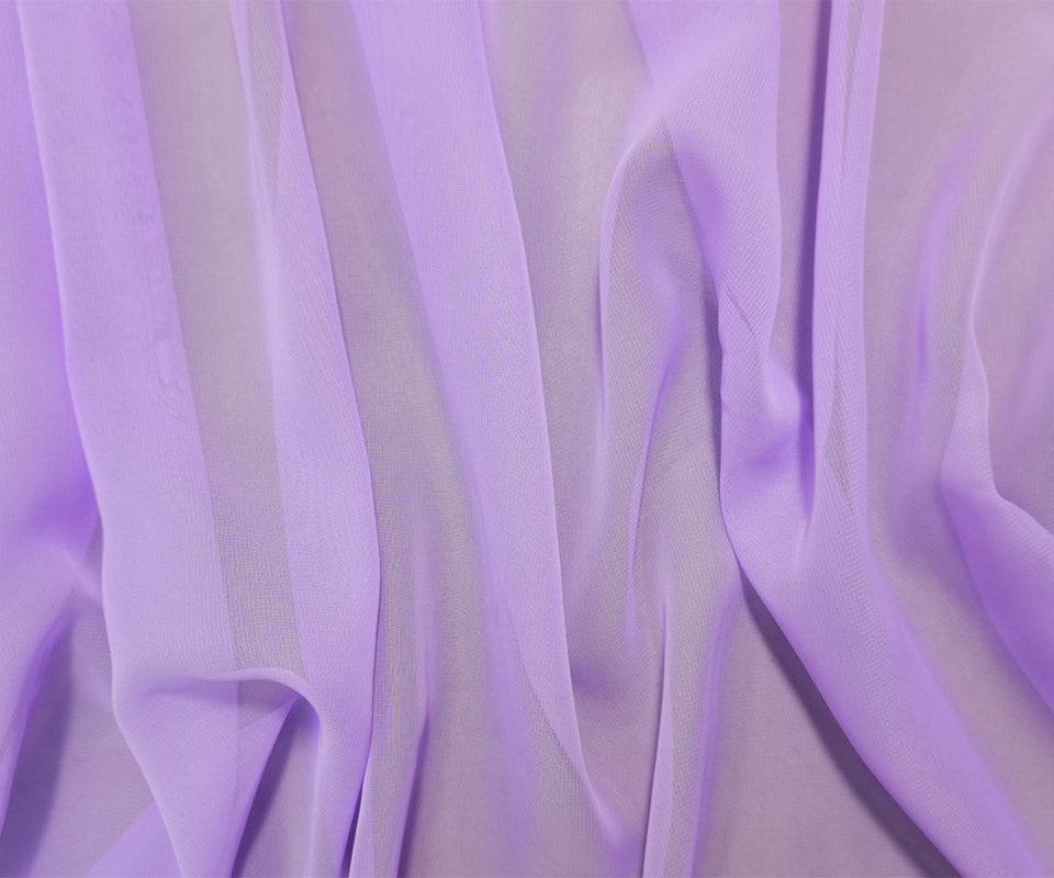 Light Lilac Purple Polyester Chiffon Woven Fabric