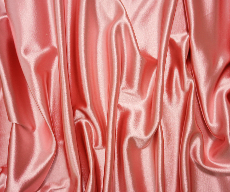 Pink Nylon Stretch Spandex Satin Jersey Knit Fabric