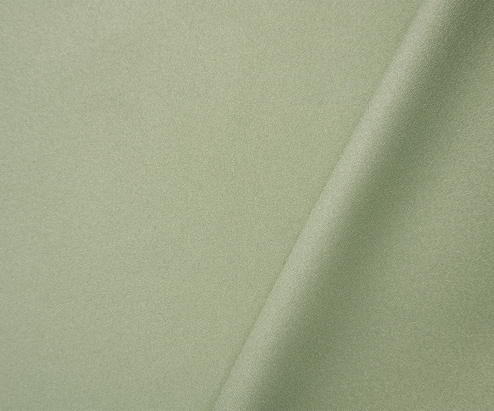 Sage Green Polyester Crepe Woven Fabric