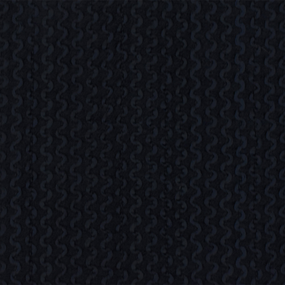 Obsidian Black 3D Wave Acrylic Poly Woven Jacketing Fabric