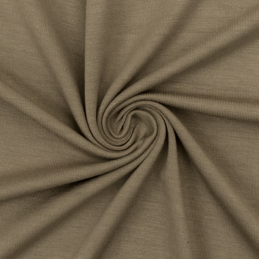 Beige Solid Stretch Spandex Rayon Modal Jersey Knit Fabric