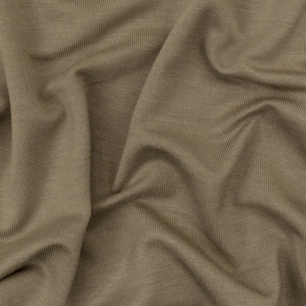 Beige Solid Stretch Spandex Rayon Modal Jersey Knit Fabric