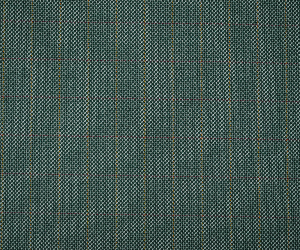 Gray-Burgundy-Multi Wool Polyester Check Dobby Woven Suiting Fabric