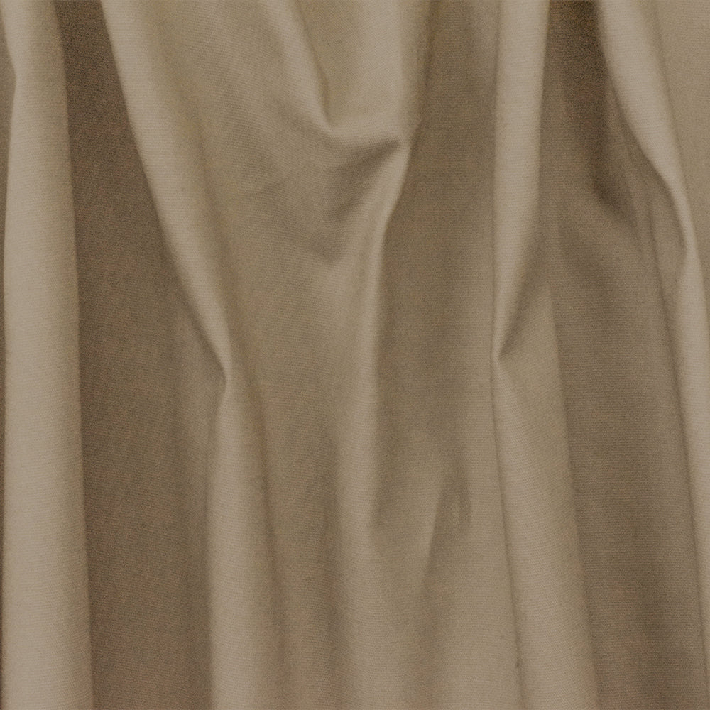 Taupe Beige Solid Cotton Stretch Spandex Poplin Woven Fabric