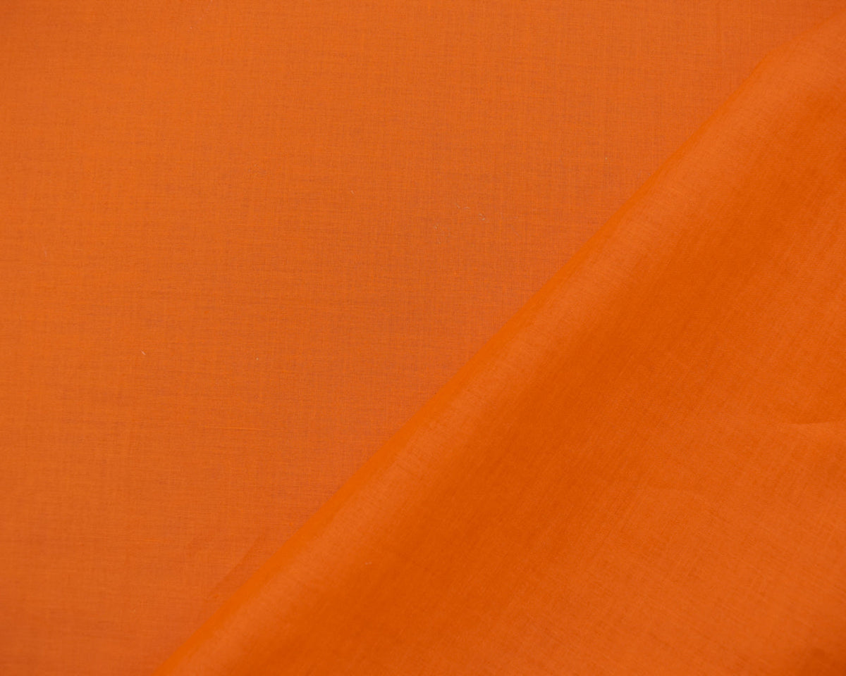 Orange Cotton Solid Voile Woven Fabric